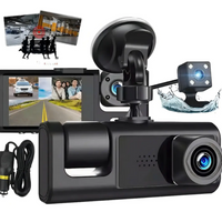 Cámara Carro Dash Cam 1080P Hd 3 Lentes Camara Vehicular Dvr