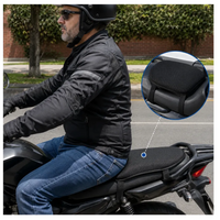 Cojin Tipo Canal De Silicona Con Protector Antideslizante Para Moto