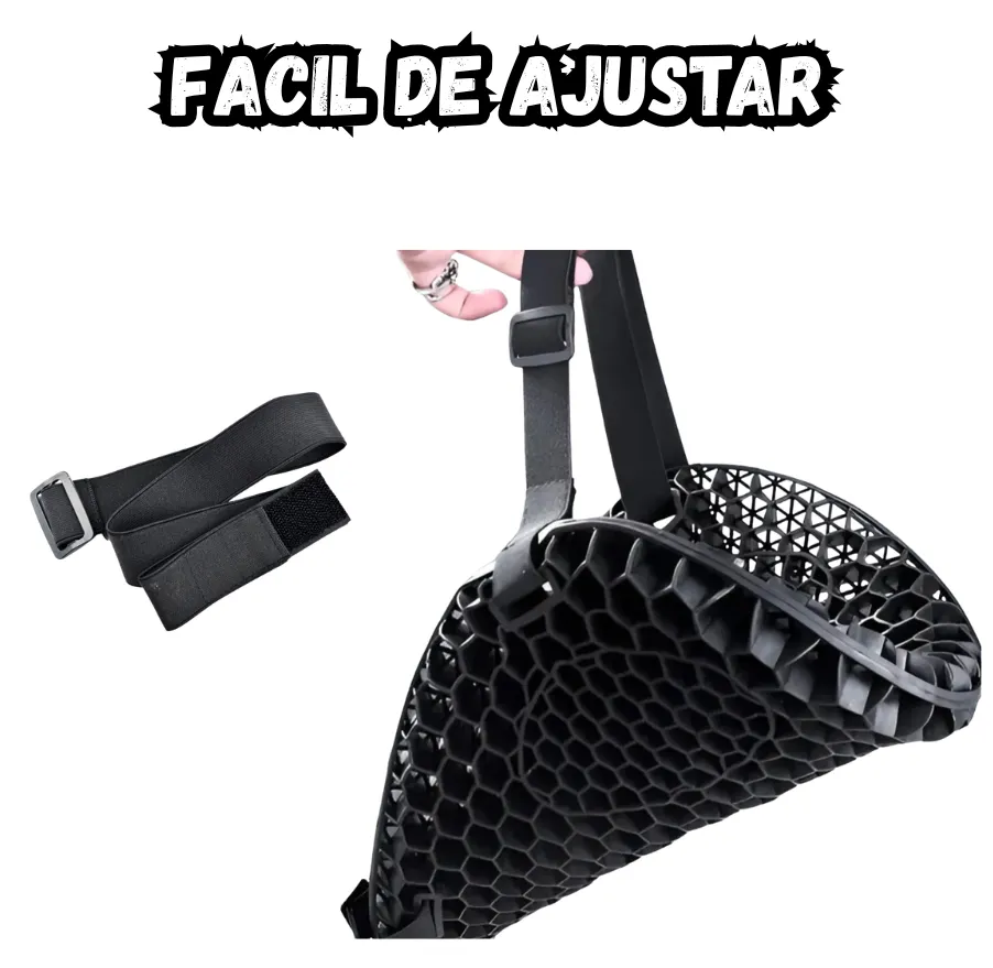 Cojin Tipo Canal De Silicona Con Protector Antideslizante Para Moto
