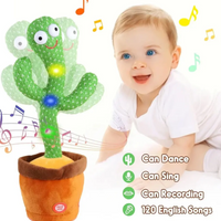 Cactus Bailarín Recargable Imita Voces + Canciones Incluidas