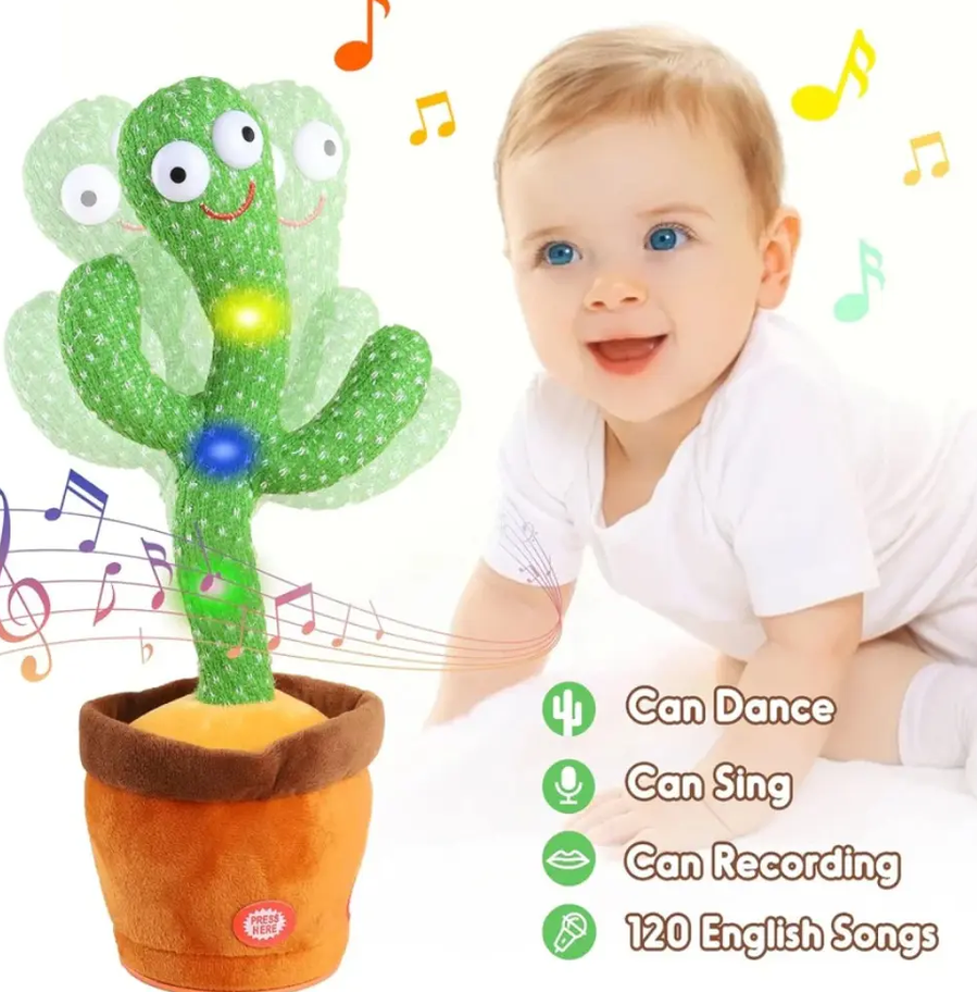 Cactus Bailarín Recargable Imita Voces + Canciones Incluidas