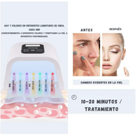 Lámpara LED Fototerapia Facial 7 Colores Tratamiento Gafas