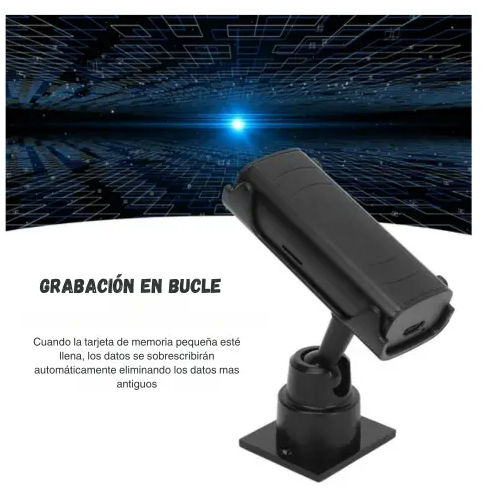Camara Discreta W03 Vigilancia Interior Hd Vision Nocturna Negro