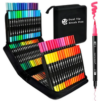 Kit 120 Plumones Profesionales Dual Brush Arte Y Diseño