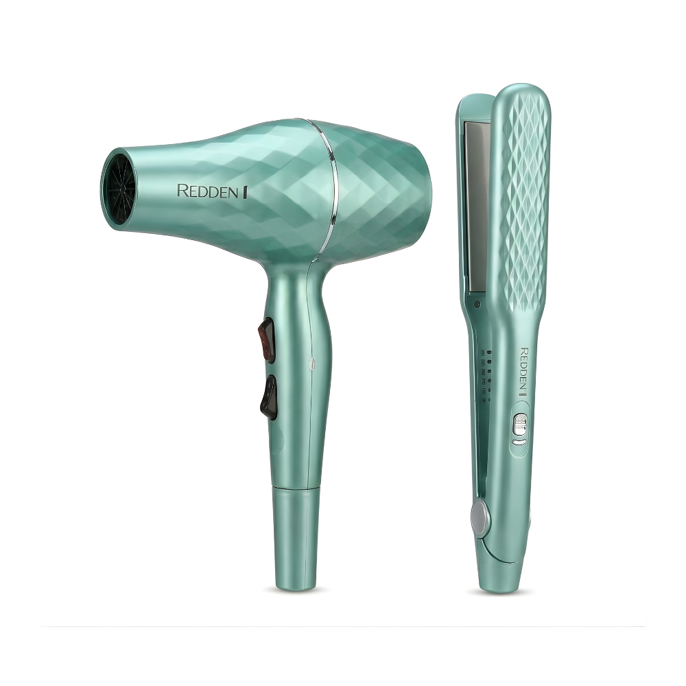 Kit 5en1 Secador Plancha Aguacate Profesional Redden 3D