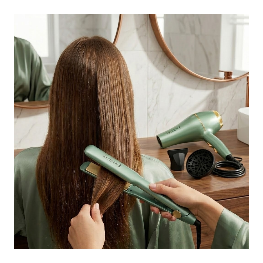 Kit 5en1 Secador Plancha Aguacate Profesional Redden 3D