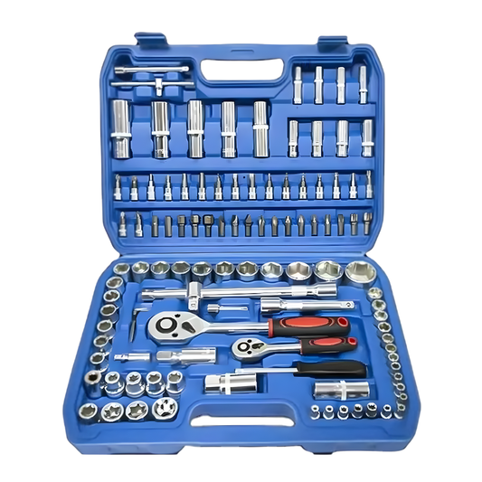 Kit Herramientas 180 Pzs Completo Dados Llaves y Accesorios Portatil