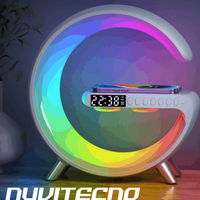 Lampara De Noche Inteligente Luz Led Rgb Bluetooth Carga Qi
