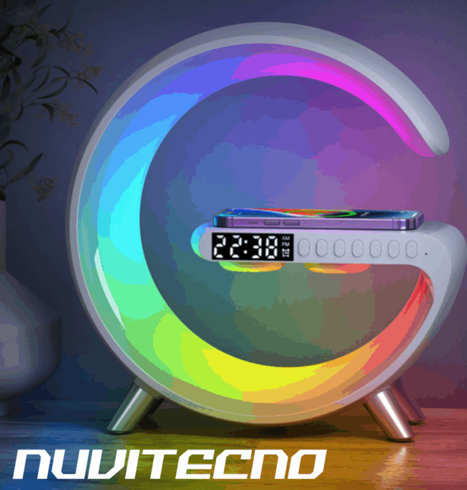 Lampara De Noche Inteligente Luz Led Rgb Bluetooth Carga Qi