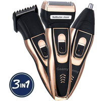 Afeitadora Recargable 3 En 1 Barba, Nariz, Peluquera Gm-595