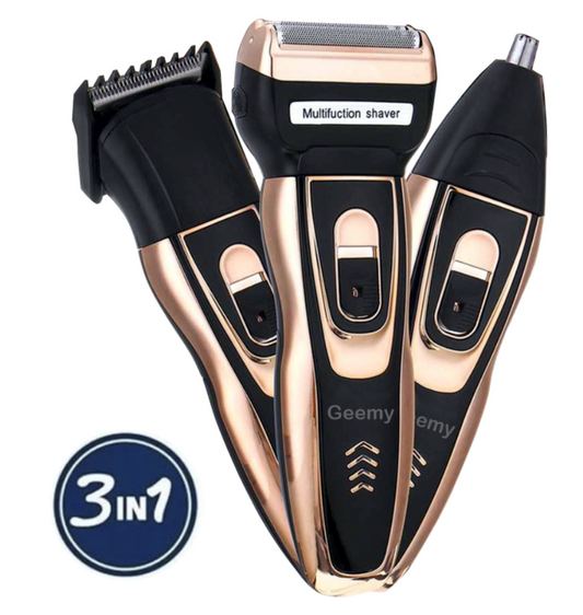 Afeitadora Recargable 3 En 1 Barba, Nariz, Peluquera Gm-595