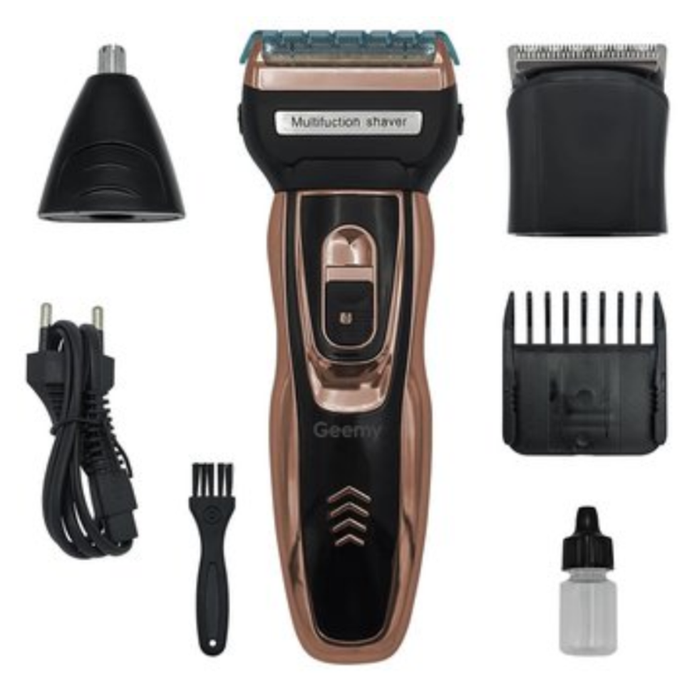 Afeitadora Recargable 3 En 1 Barba, Nariz, Peluquera Gm-595