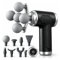 Pistola masajeadora gun 5 cabezales accesorios multiples LM-280
