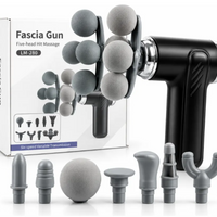 Pistola masajeadora gun 5 cabezales accesorios multiples LM-280