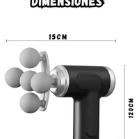 Pistola masajeadora gun 5 cabezales accesorios multiples LM-280