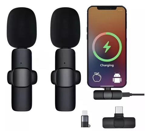 Micrófonos Inalámbricos Solapa 2 En 1 Para iPhone/tipo C
