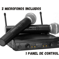 Kit Microfonos Inalambricos Wvngr Sm-58 Receptor Uhf Karaoke