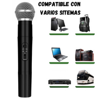 Kit Microfonos Inalambricos Wvngr Sm-58 Receptor Uhf Karaoke