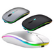 Mouse Raton Inalambrico Rgb Bluetooth Recargable Receptr Usb