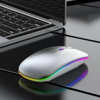 Mouse Raton Inalambrico Rgb Bluetooth Recargable Receptr Usb