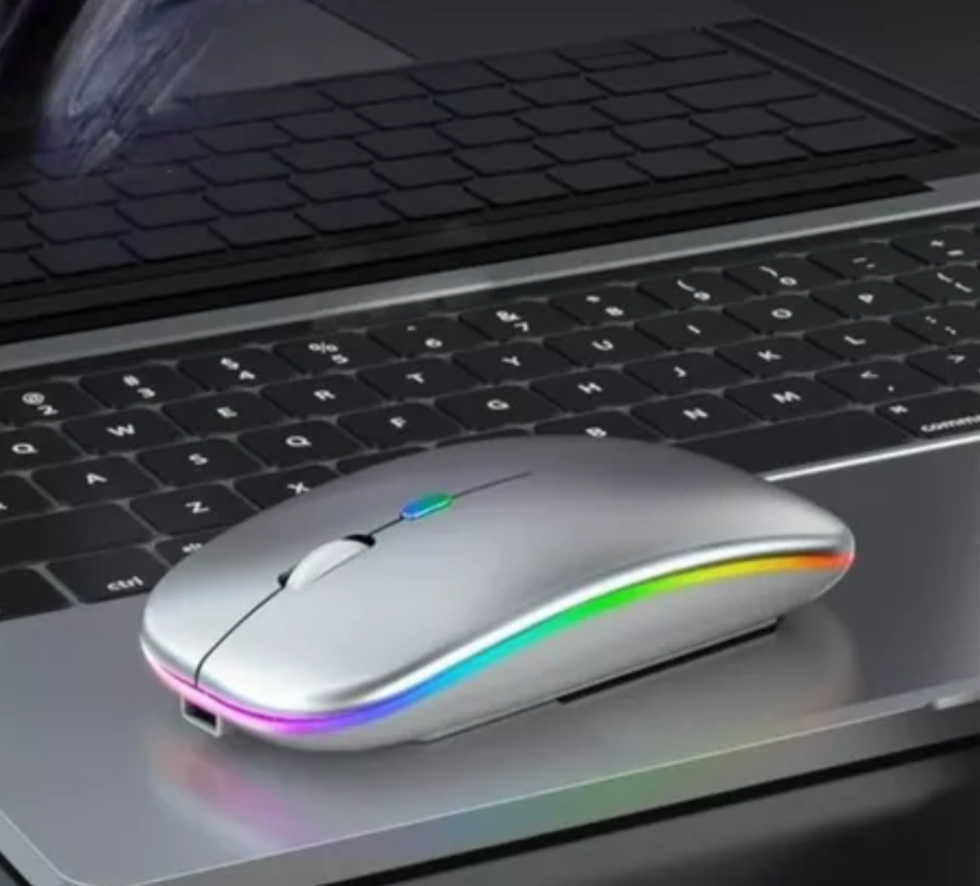 Mouse Raton Inalambrico Rgb Bluetooth Recargable Receptr Usb