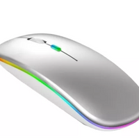 Mouse Raton Inalambrico Rgb Bluetooth Recargable Receptr Usb
