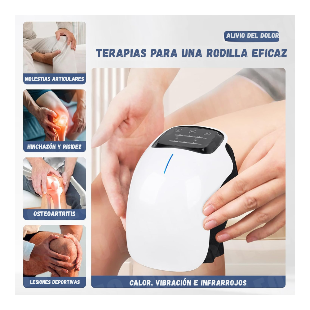 Masajeador De Rodillas Inalambrico Electrico Calor Vibracion Pantalla Led