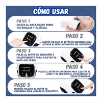 Masajeador De Rodillas Inalambrico Electrico Calor Vibracion Pantalla Led