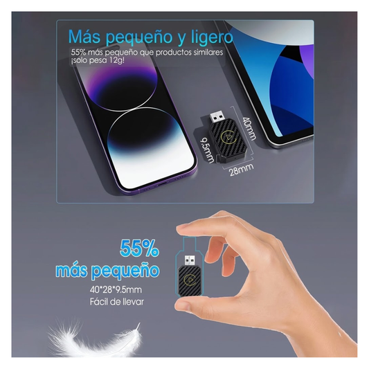 Mini Adaptador Apple Carplay Y Android Auto Inalámbrico 2en1