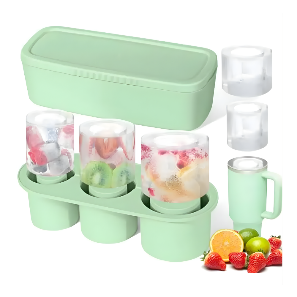 Molde cubos de  hielo de silicona compatible para termo stanley con tapa