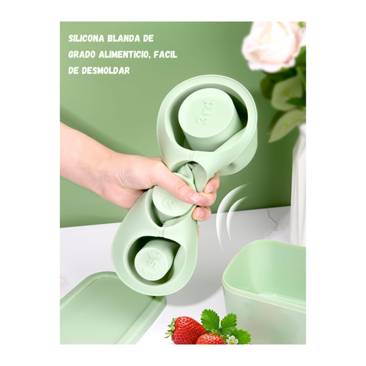 Molde cubos de  hielo de silicona compatible para termo stanley con tapa