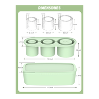 Molde cubos de  hielo de silicona compatible para termo stanley con tapa