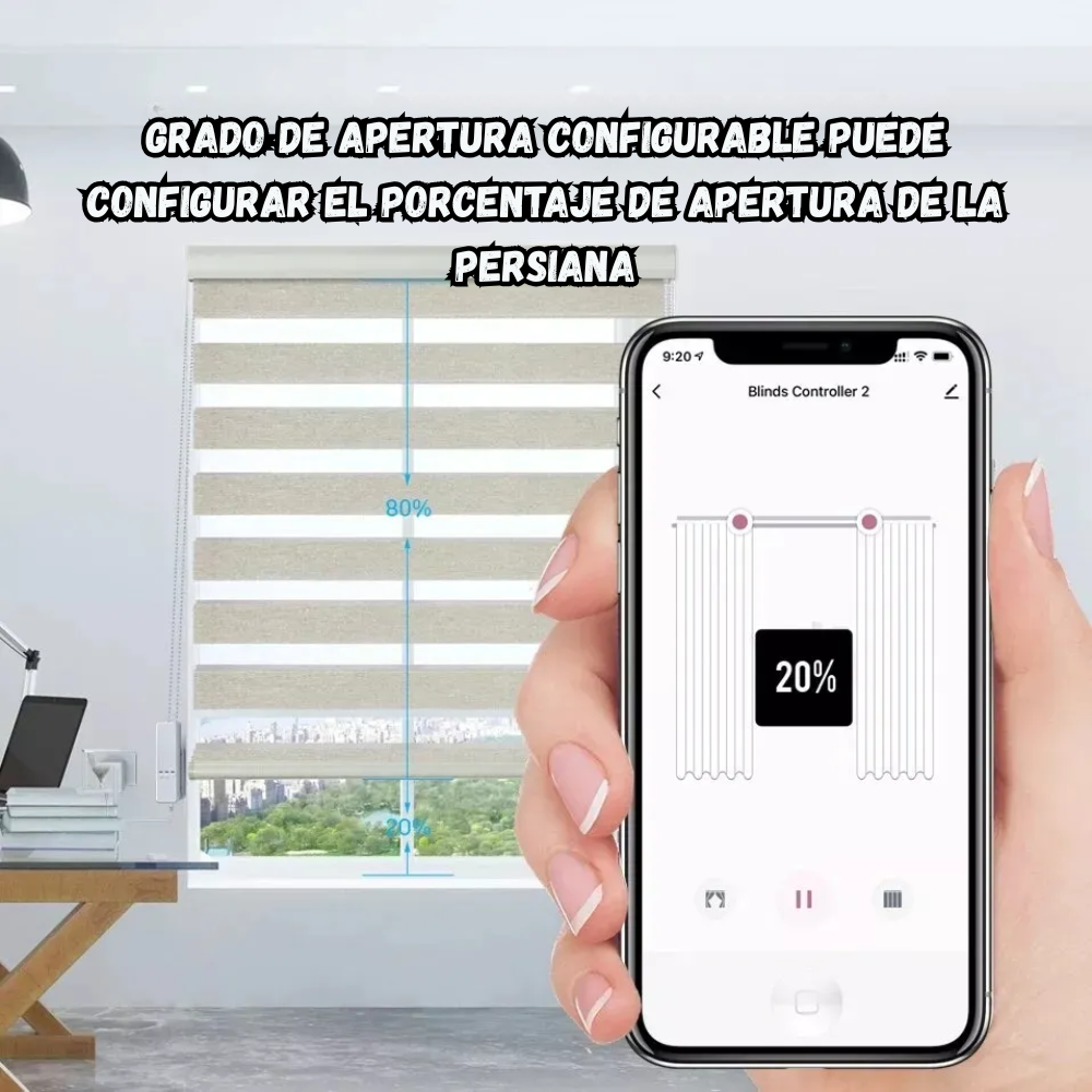 Motor Inteligente Wifi Cortinas Persianas Blackout Tuya App