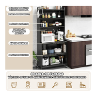 Mueble Organizador Con Gabinetes, Ganchos y Ruedas Multifuncional 60CM