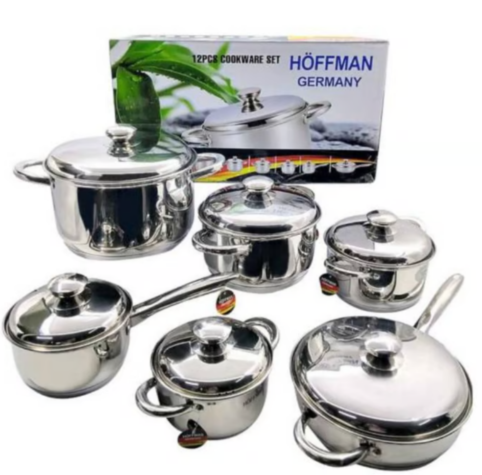 Bateria De Ollas Acero Quirurgico Hoffman Germany 12 Piezas