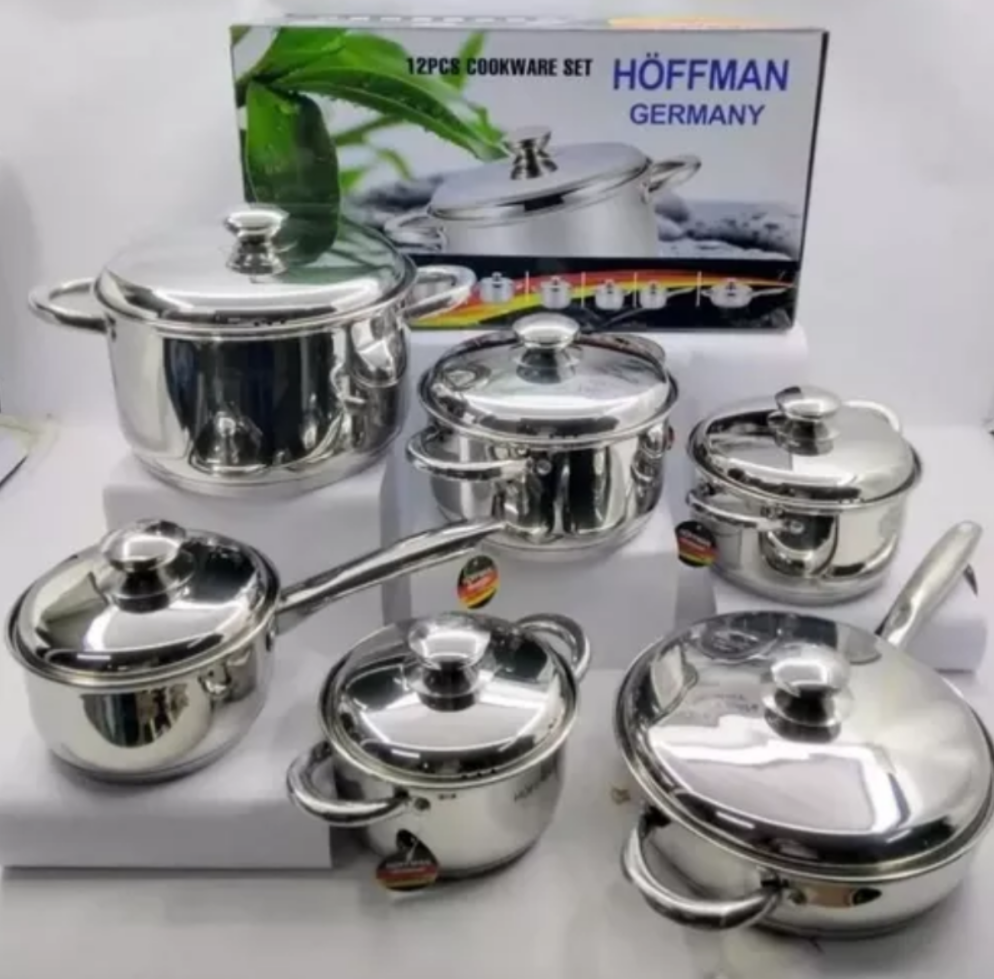 Bateria De Ollas Acero Quirurgico Hoffman Germany 12 Piezas