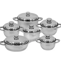 Bateria De Ollas Acero Quirurgico Hoffman Germany 12 Piezas
