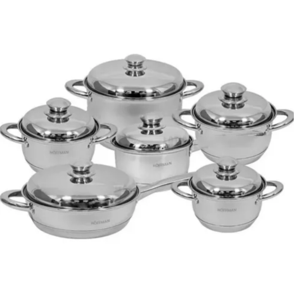 Bateria De Ollas Acero Quirurgico Hoffman Germany 12 Piezas