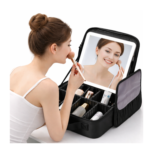 Organizador Cosméticos Profesional Espejo Led Espacios Ajustables