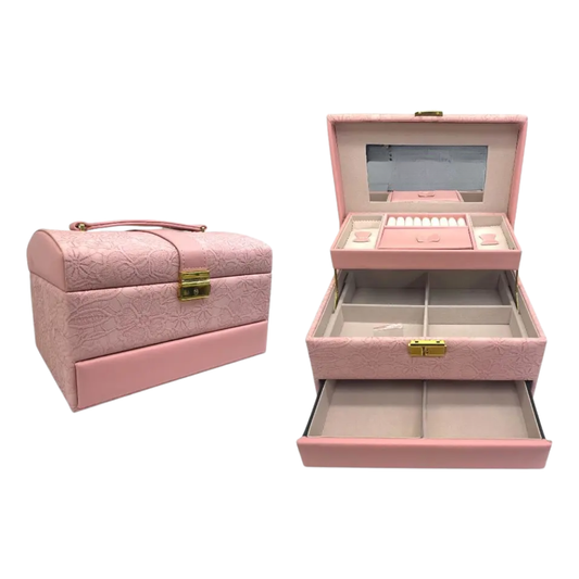 Organizador De Joyas Con Cajones Y Espejo Diseño Elegante