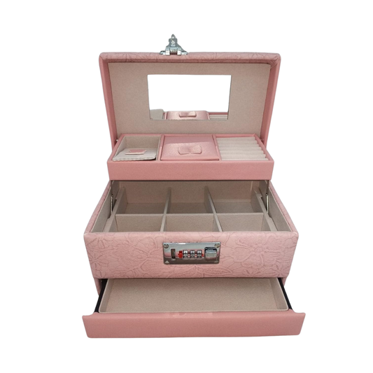 Organizador De Joyas Con Cajones Y Espejo Diseño Elegante