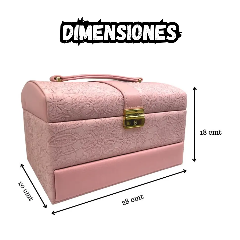 Organizador De Joyas Con Cajones Y Espejo Diseño Elegante