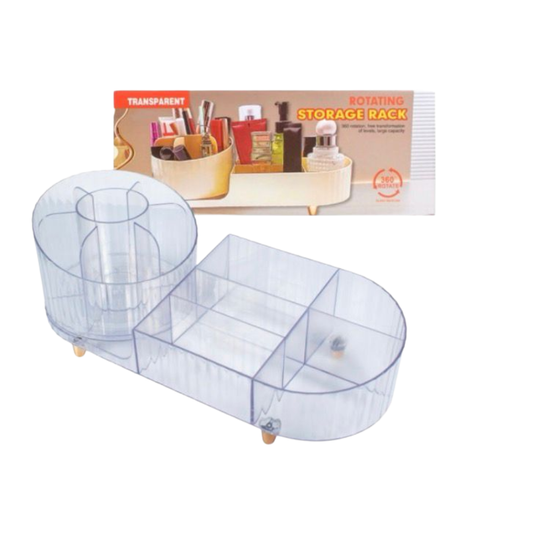 Organizador De Maquillaje 360° Acrilico Con Compartimientos