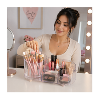 Organizador De Maquillaje 360° Acrilico Con Compartimientos