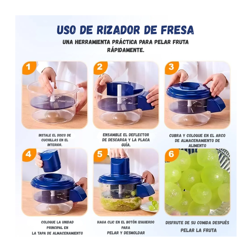 Pelador y Cortador De Frutas y Verduras Electrico Portatil Multiusos