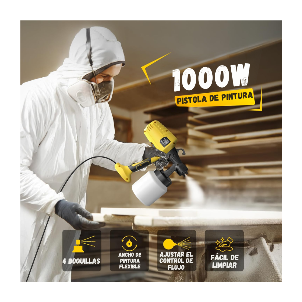 Pistola Pulverizadora De Pintura  Electrica Boquilla Multidireccional 360°