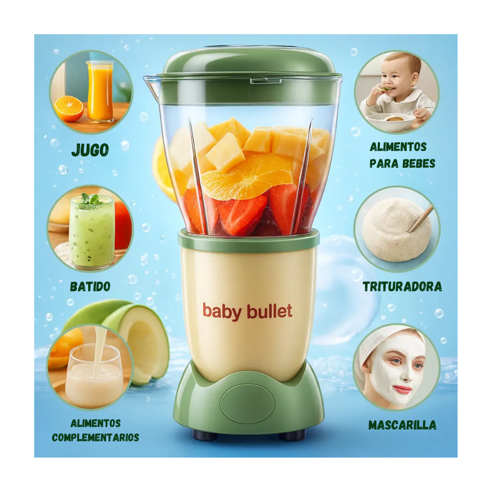 Procesador De Alimentos Baby Bullet Set 20 Piezas Multifuncional