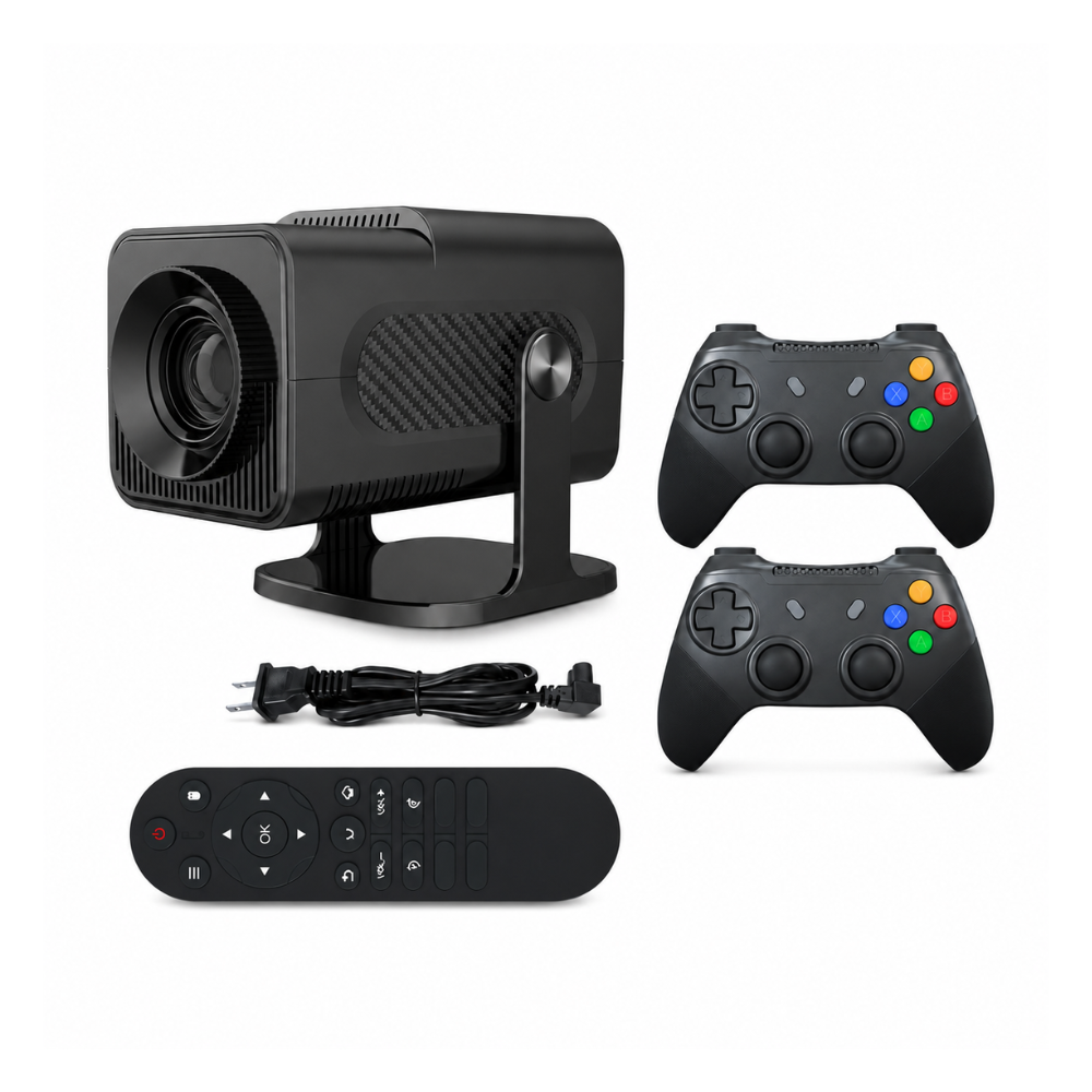 Proyector Portatil 1080p Con 2 Controles Gamer Y Control Remoto HDM AV