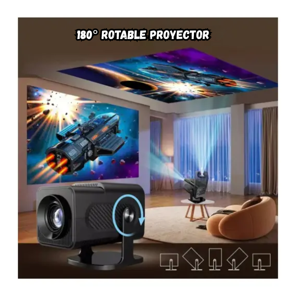 Proyector Portatil 1080p Con 2 Controles Gamer Y Control Remoto HDM AV