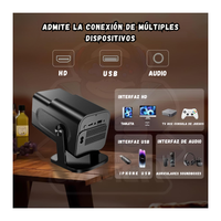Proyector Portatil 1080p Con 2 Controles Gamer Y Control Remoto HDM AV